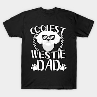 Glasses Coolest Westie Dog Dad T-Shirt